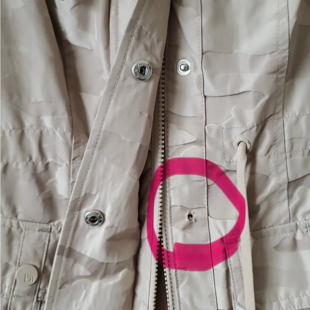 Blanc Noir Camo Anorak Jacket Hooded Pumice Stone Taupe Tan Size XS Reg. $229 - Picture 12 of 15